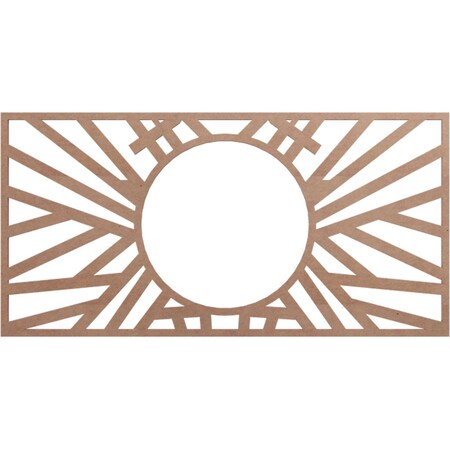 Ekena Millwork Hoover Wood Fretwork Pierced Ceiling Medallion, Wood (Paint Grade), 22"W x 11"H x 8 1/8"ID x 3/8"T CMWP22X11X0375HOMF